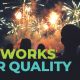Photo of Silhouetted People Watching a Fireworks Display, with the graphical text Free Activity Fireworks and Air Quality